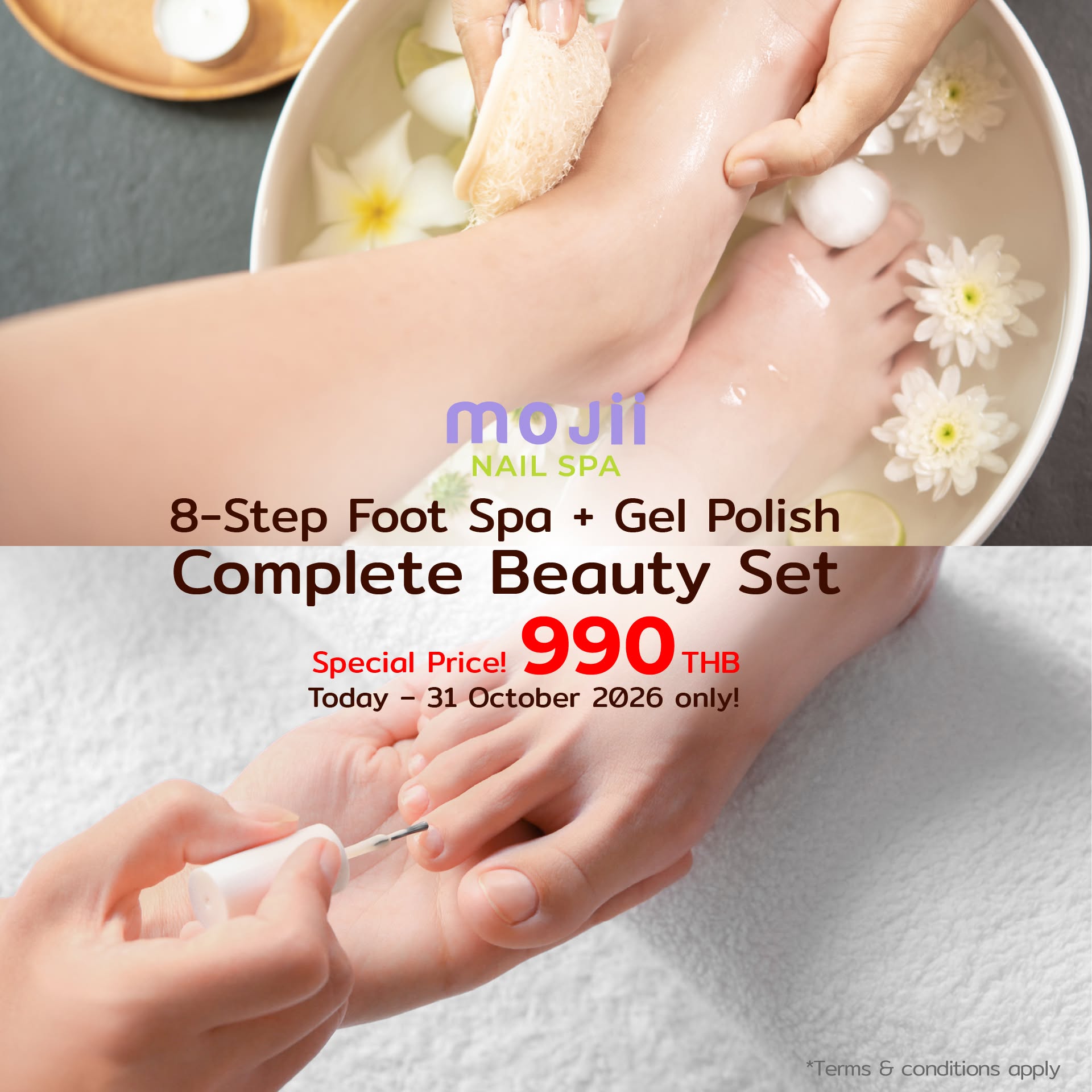 Package 8-Step Foot Spa + Gel Polish Complete Beauty Set - โปรโมชั่นร้านทำเล็บ นิมมาน เชียงใหม่